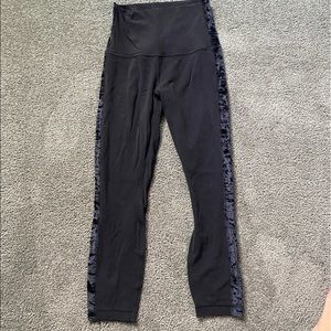 Lululemon Aligns with velvet on side